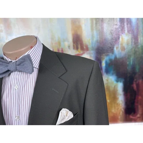 Tiglio Mens Forrest Green Super 140s Blazer 42S Made In Italy MSRP $1395
